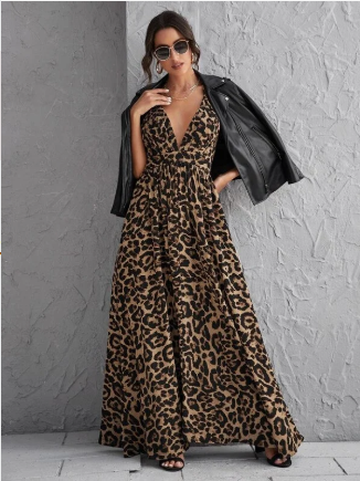 Vestido Longo Com Estampa